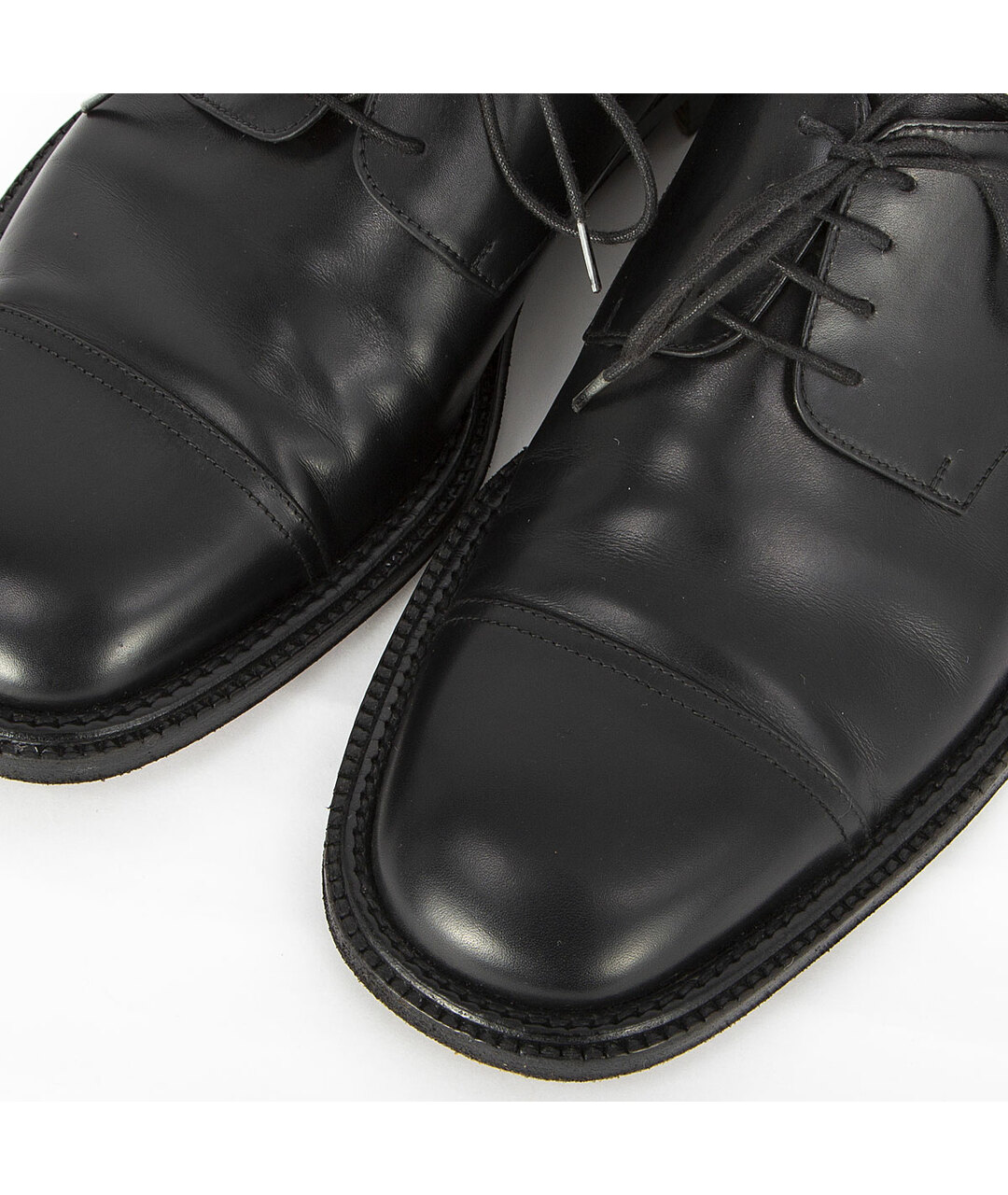 SALVATORE FERRAGAMO Черные кожаные низкие ботинки, фото 5