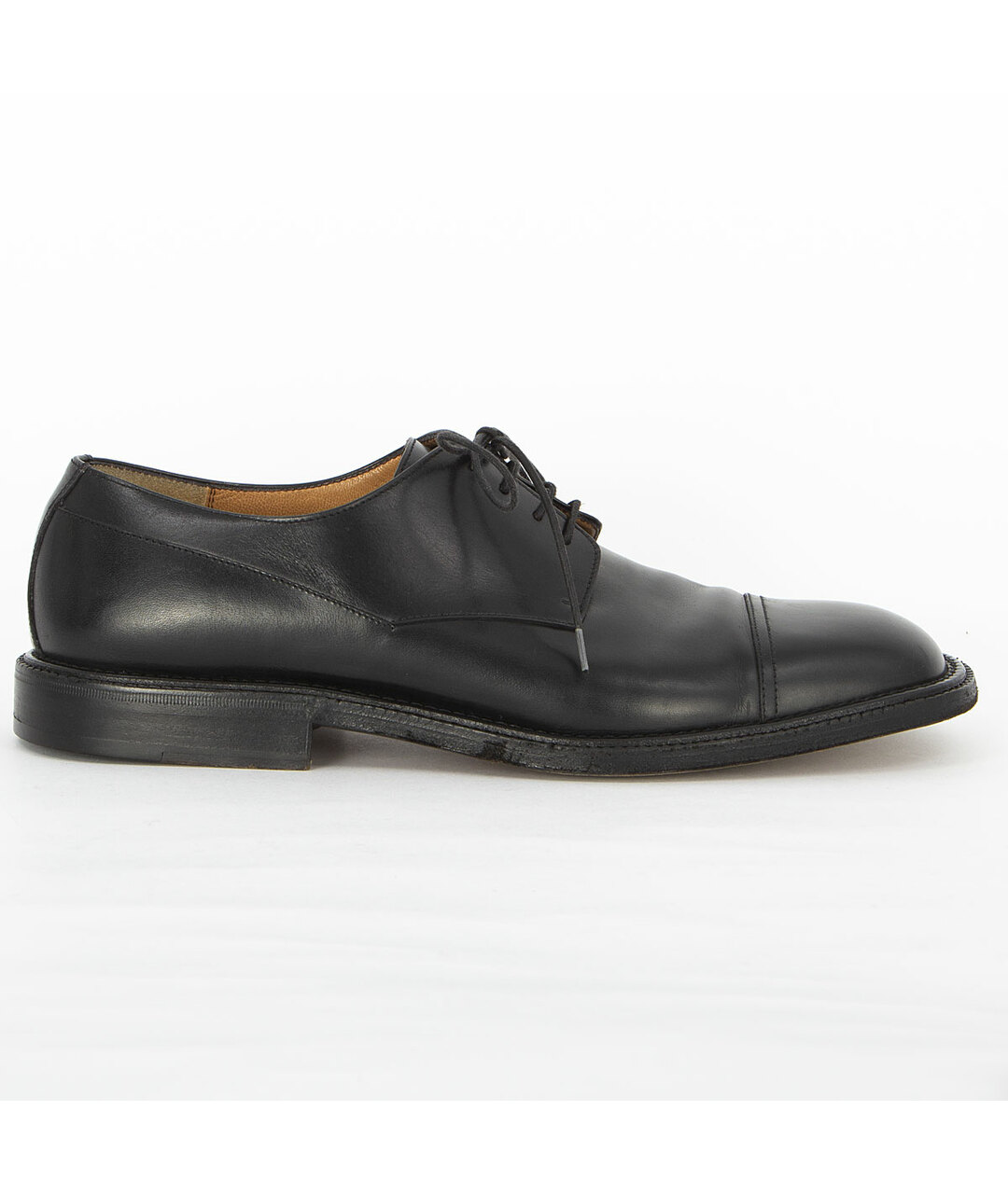 SALVATORE FERRAGAMO Черные кожаные низкие ботинки, фото 9