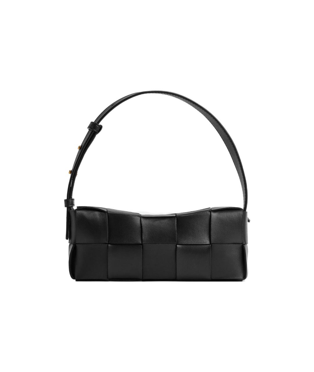 BOTTEGA VENETA Черная кожаная сумка через плечо, фото 1
