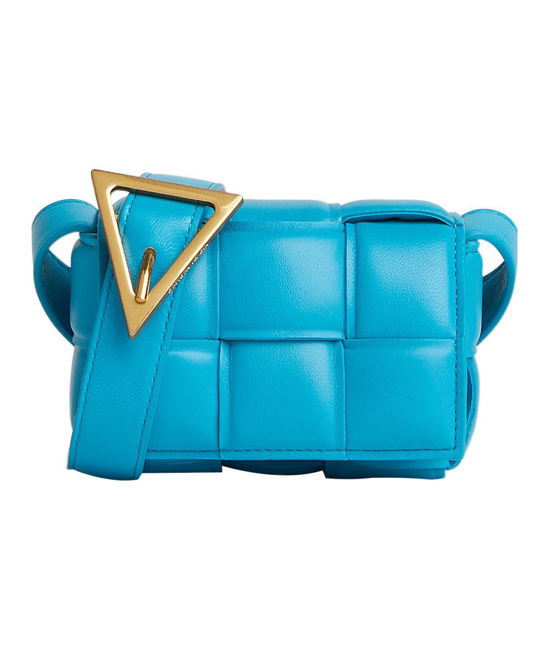 BOTTEGA VENETA Голубая кожаная сумка через плечо, фото 1