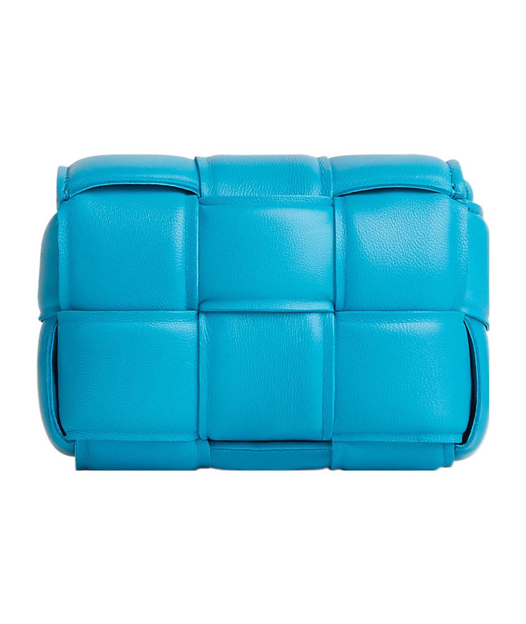 BOTTEGA VENETA Голубая кожаная сумка через плечо, фото 3