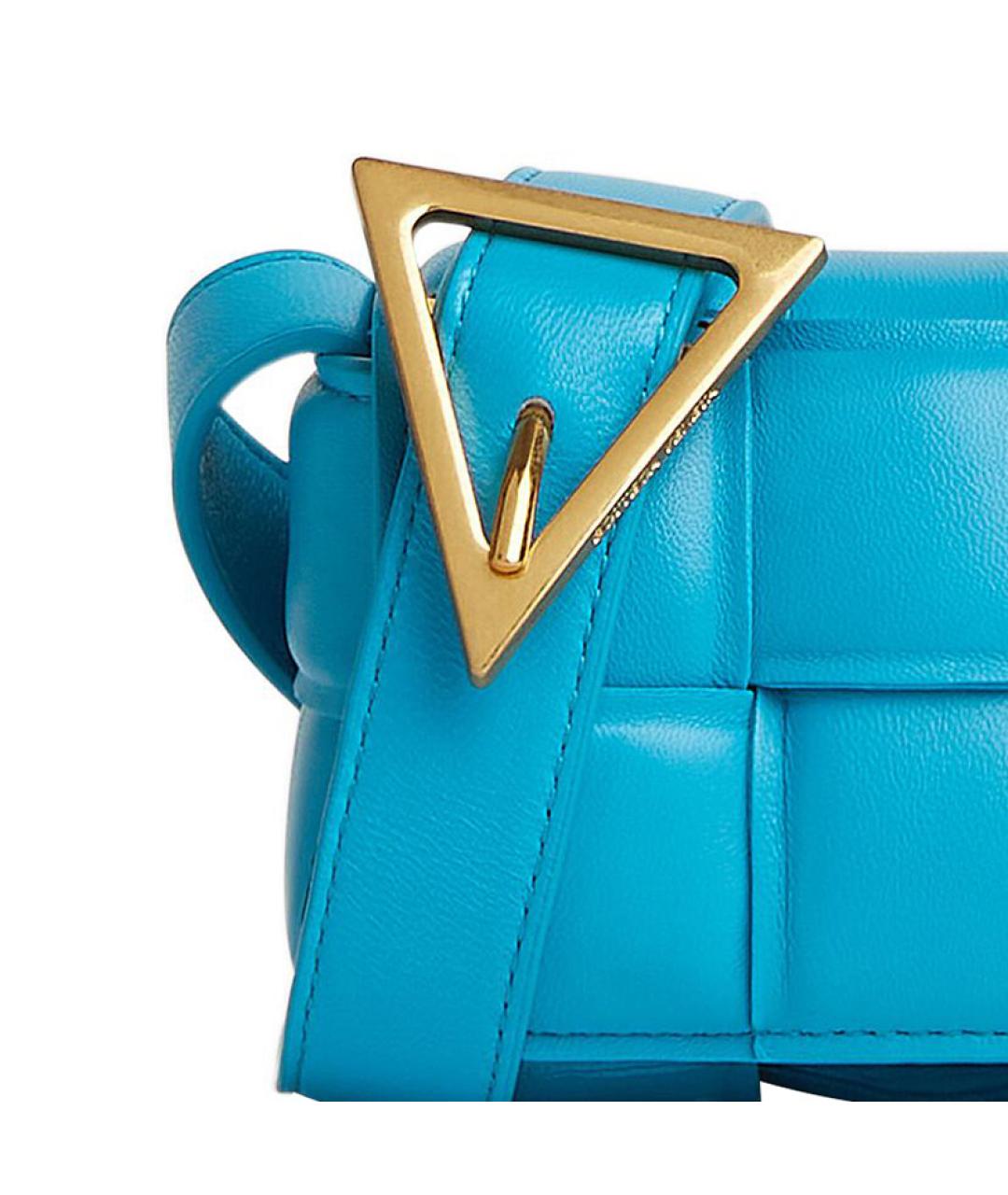 BOTTEGA VENETA Голубая кожаная сумка через плечо, фото 5
