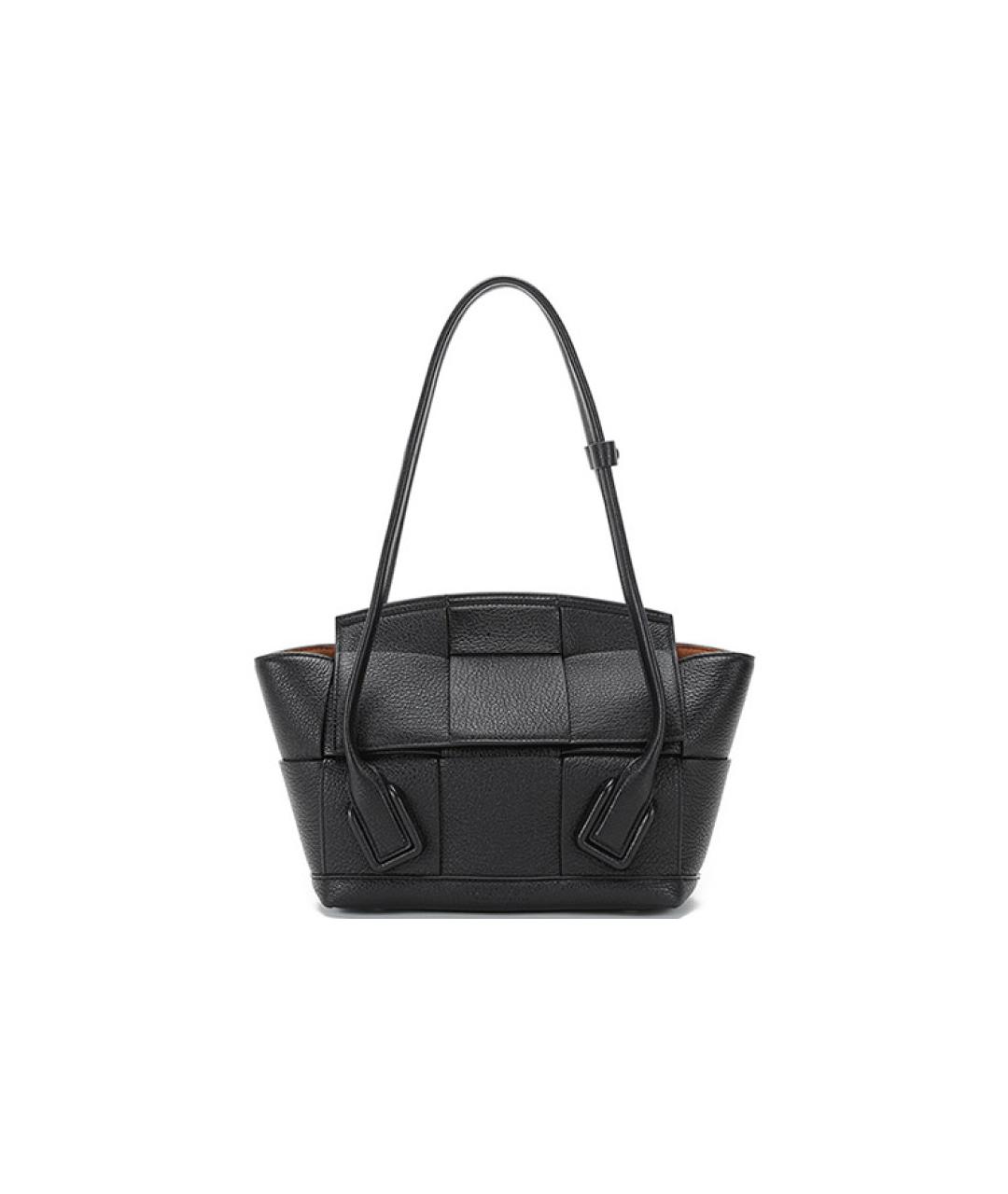 BOTTEGA VENETA Черная кожаная сумка через плечо, фото 1