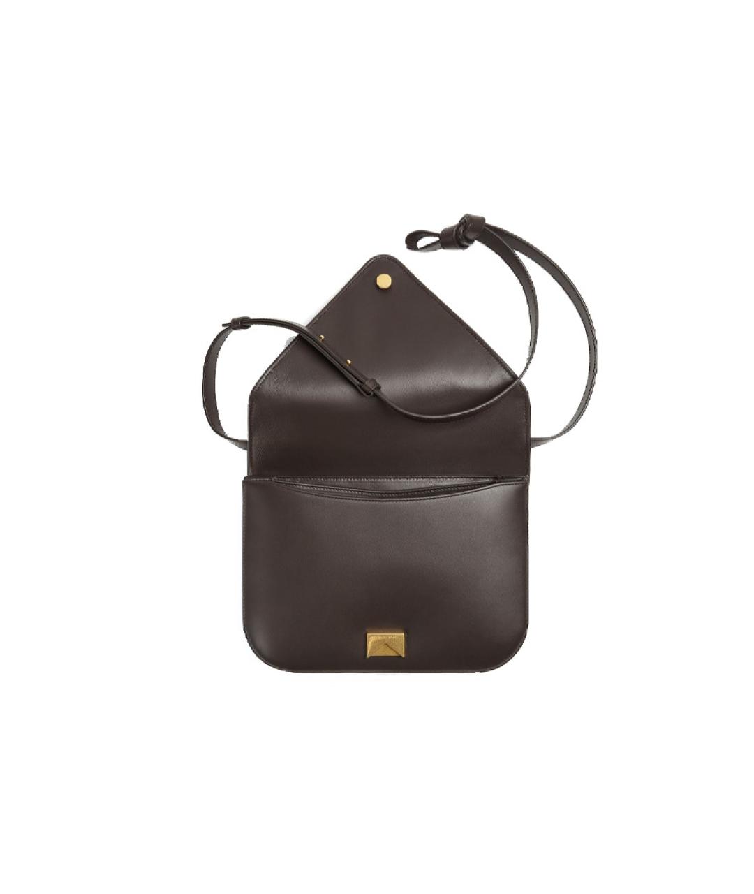 BOTTEGA VENETA Коричневая кожаная сумка через плечо, фото 4