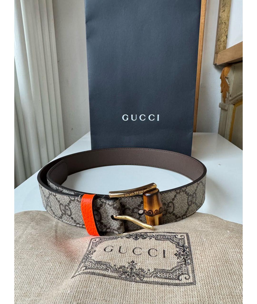 GUCCI Коричневый кожаный ремень, фото 2