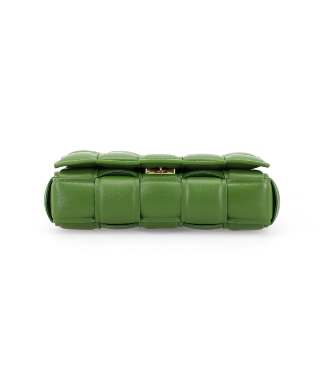 BOTTEGA VENETA Хаки кожаная сумка через плечо, фото 4