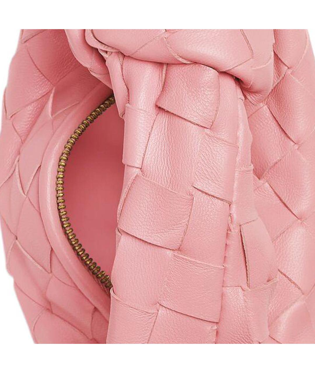 BOTTEGA VENETA Розовая кожаная сумка через плечо, фото 4