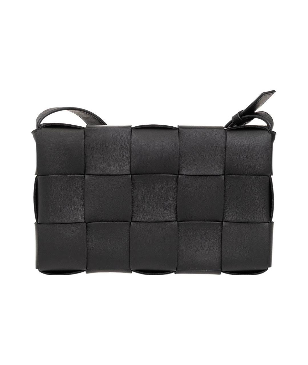 BOTTEGA VENETA Черная кожаная сумка через плечо, фото 2