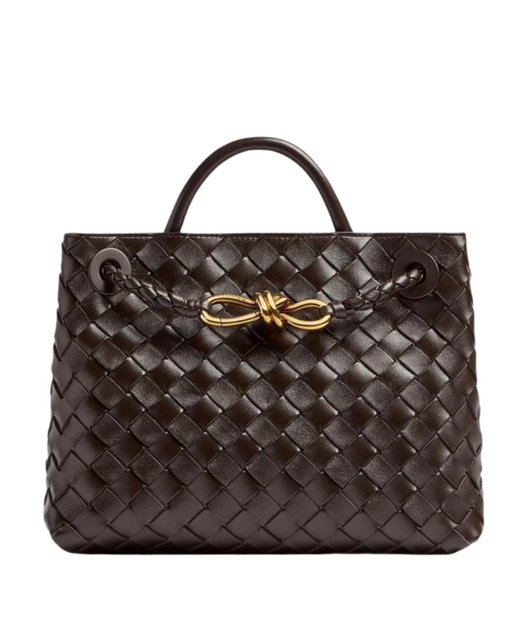 BOTTEGA VENETA Коричневая кожаная сумка через плечо, фото 1