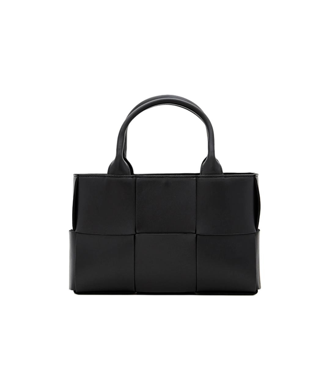 BOTTEGA VENETA Черная кожаная сумка тоут, фото 1