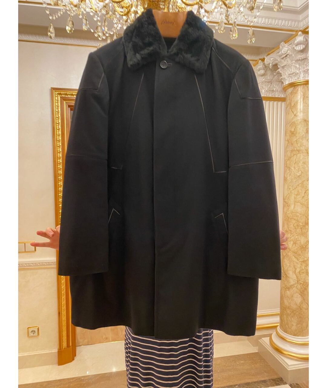BRIONI Черное кашемировое пальто, фото 8