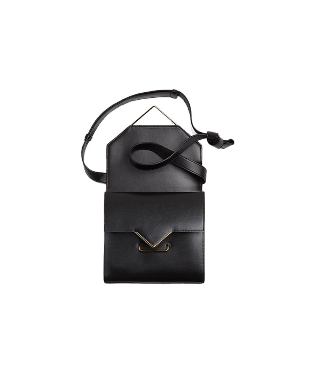 BOTTEGA VENETA Черная кожаная сумка через плечо, фото 4
