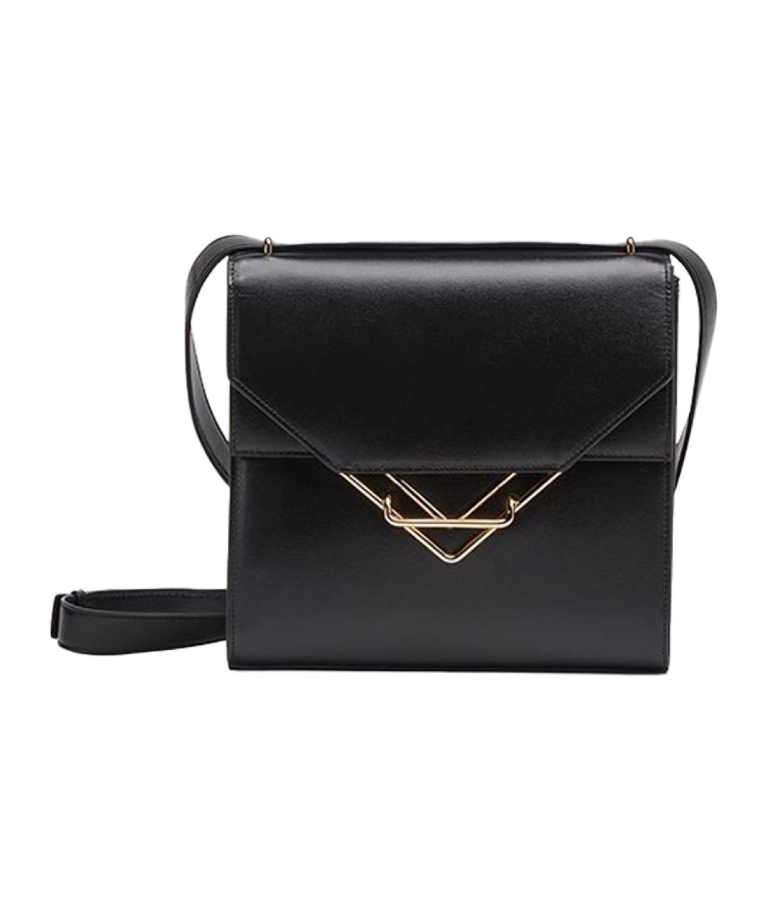BOTTEGA VENETA Черная кожаная сумка через плечо, фото 1
