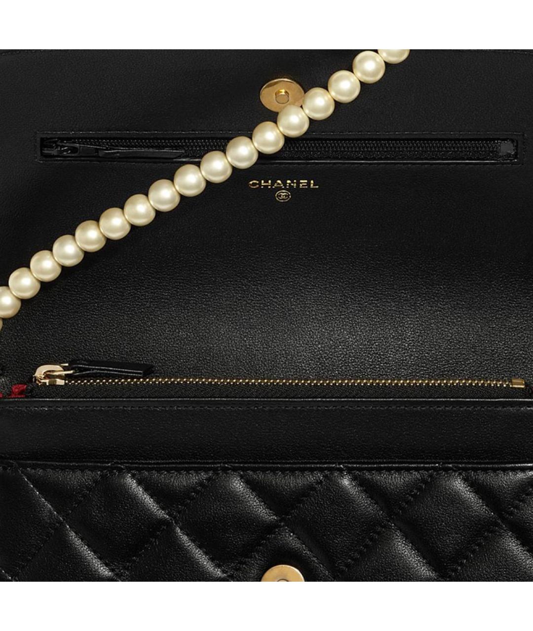 CHANEL Черная кожаная сумка через плечо, фото 5