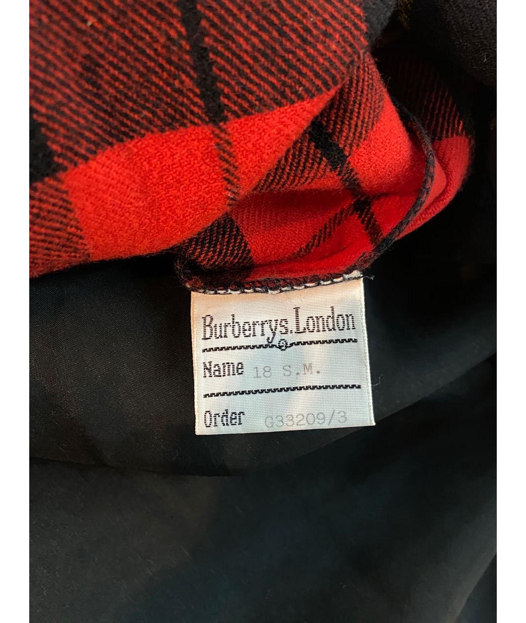 BURBERRY Красная шерстяная юбка миди, фото 3