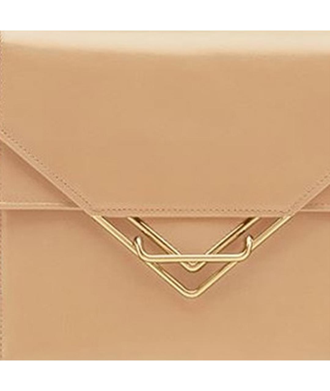 BOTTEGA VENETA Бежевая кожаная сумка через плечо, фото 5