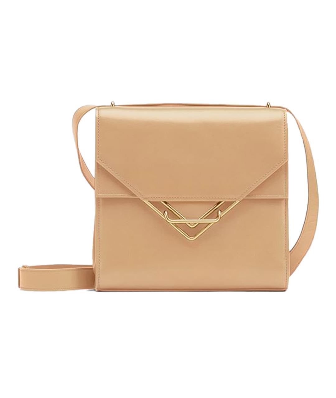 BOTTEGA VENETA Бежевая кожаная сумка через плечо, фото 1