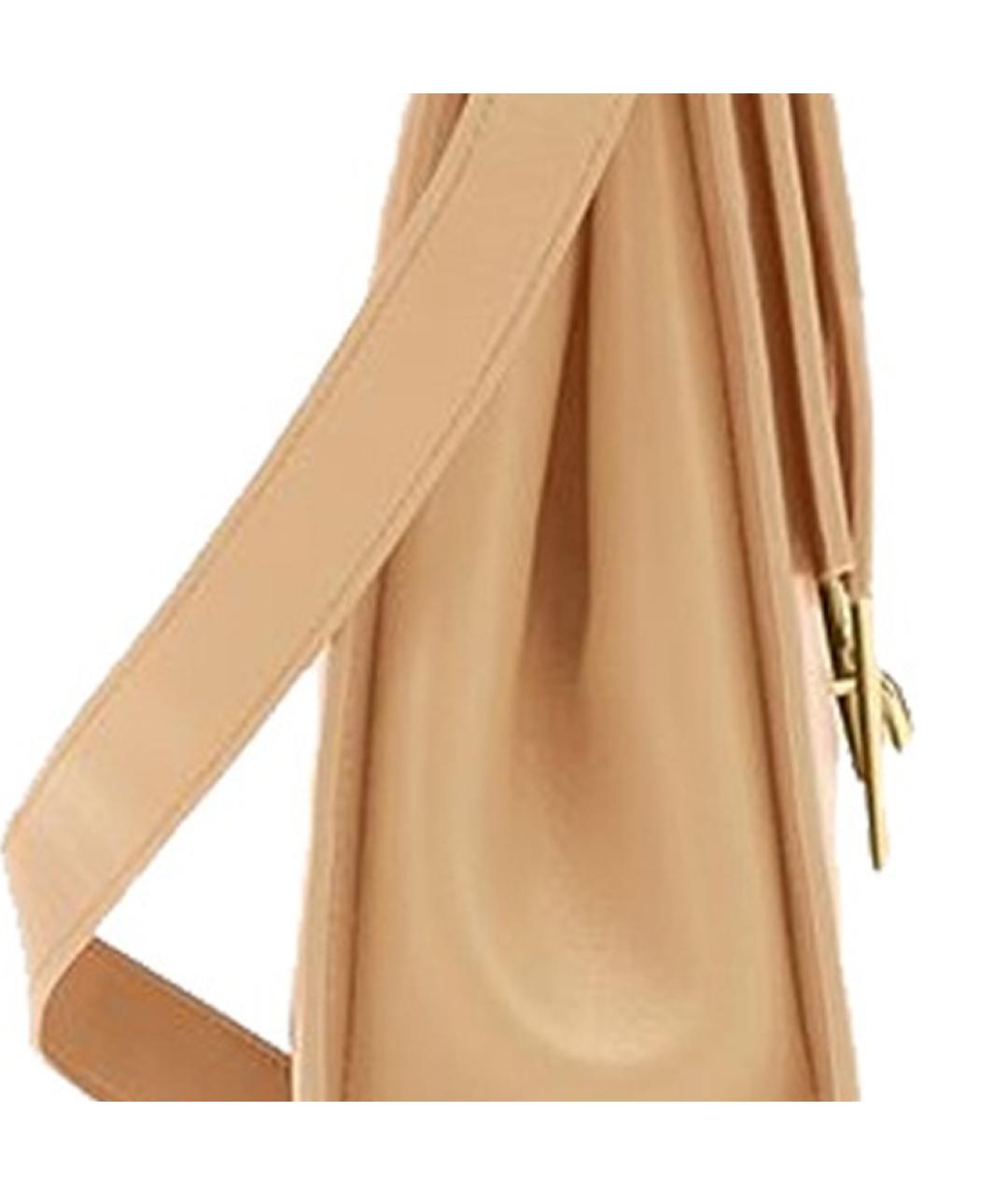 BOTTEGA VENETA Бежевая кожаная сумка через плечо, фото 6