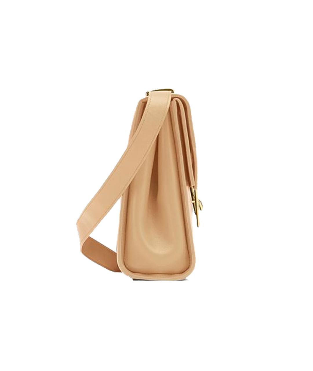 BOTTEGA VENETA Бежевая кожаная сумка через плечо, фото 2