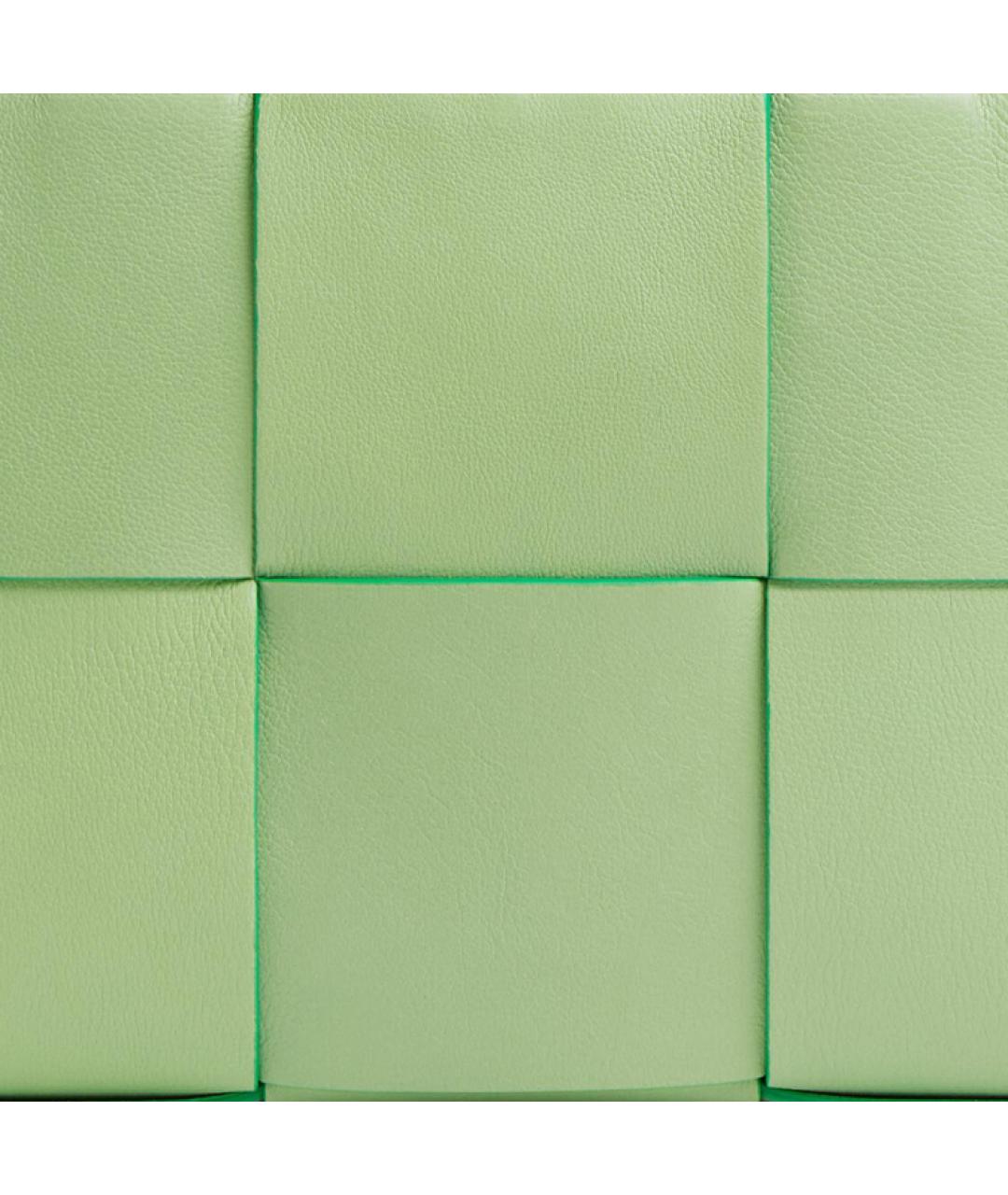 BOTTEGA VENETA Салатовая кожаная сумка через плечо, фото 6
