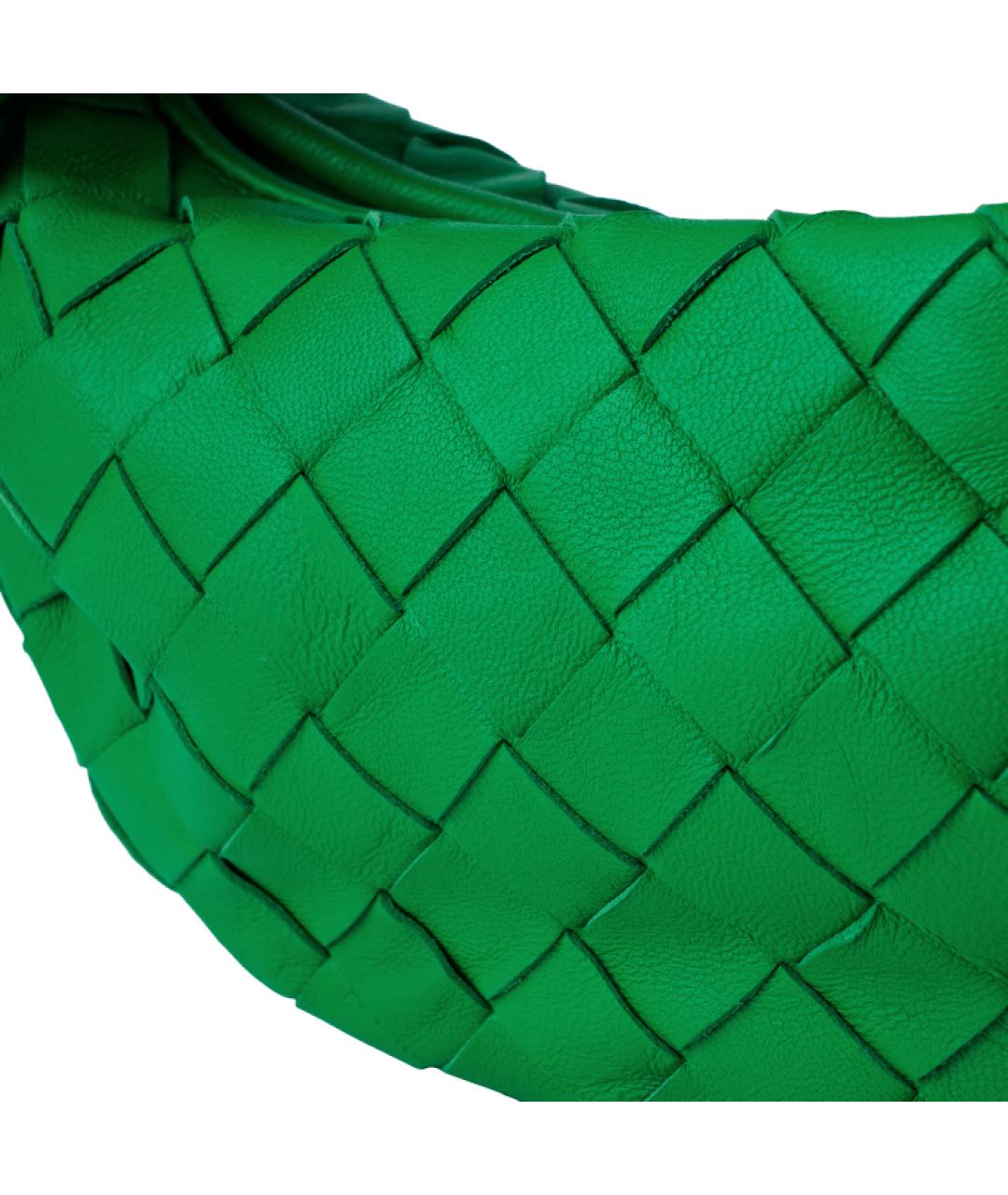 BOTTEGA VENETA Зеленая кожаная сумка через плечо, фото 7