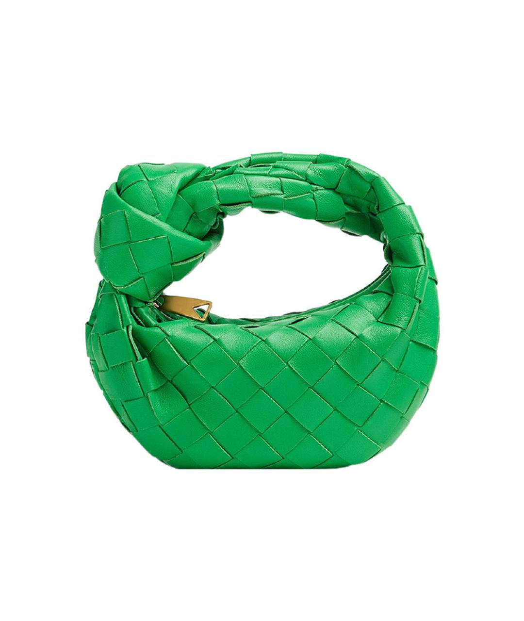 BOTTEGA VENETA Зеленая кожаная сумка через плечо, фото 4