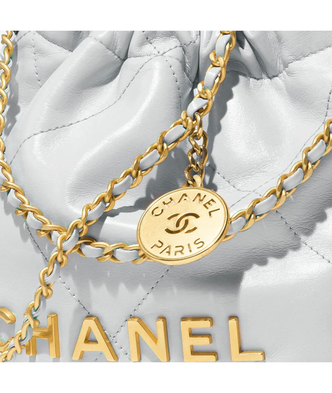 CHANEL Серая кожаная сумка через плечо, фото 4