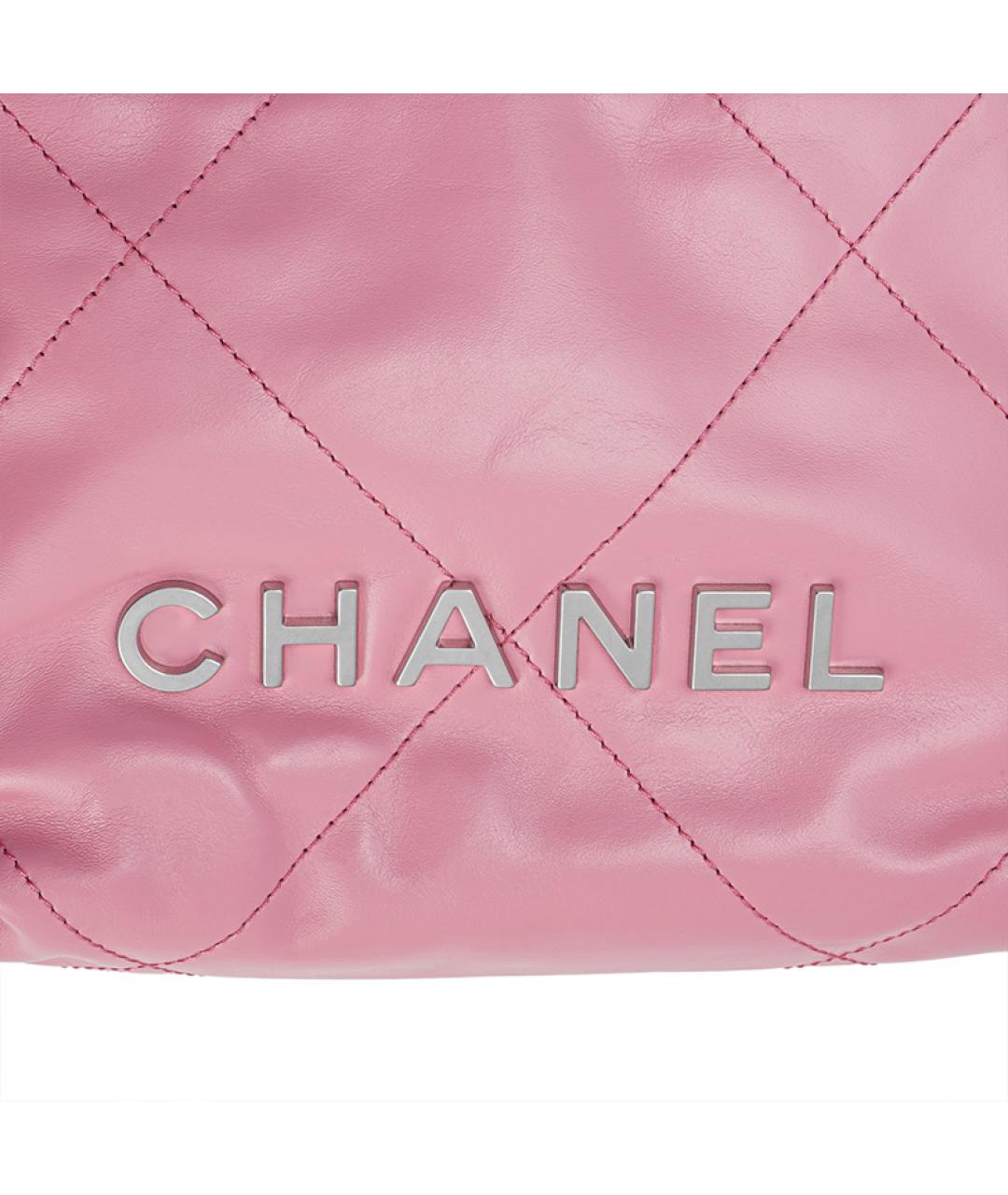 CHANEL Розовая кожаная сумка тоут, фото 5