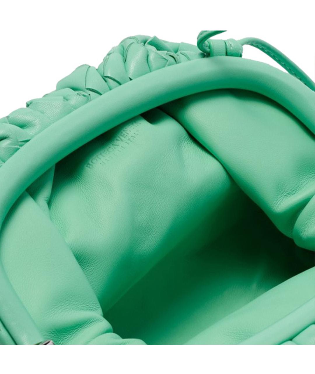 BOTTEGA VENETA Бирюзовая кожаная сумка через плечо, фото 6
