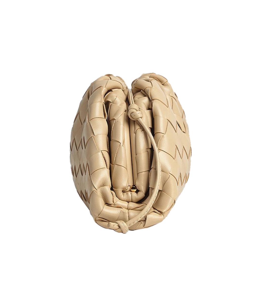 BOTTEGA VENETA Бежевая кожаная сумка через плечо, фото 2