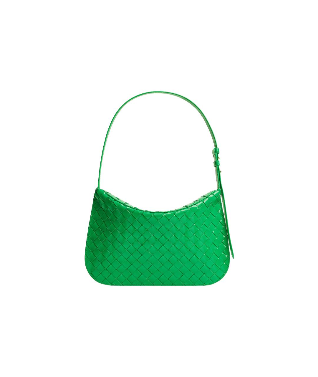 BOTTEGA VENETA Зеленая кожаная сумка через плечо, фото 2