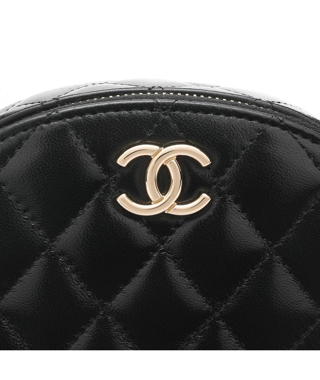 CHANEL Черная кожаная сумка с короткими ручками, фото 6