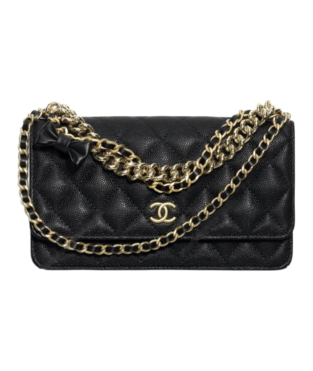 CHANEL Черная кожаная сумка через плечо, фото 1