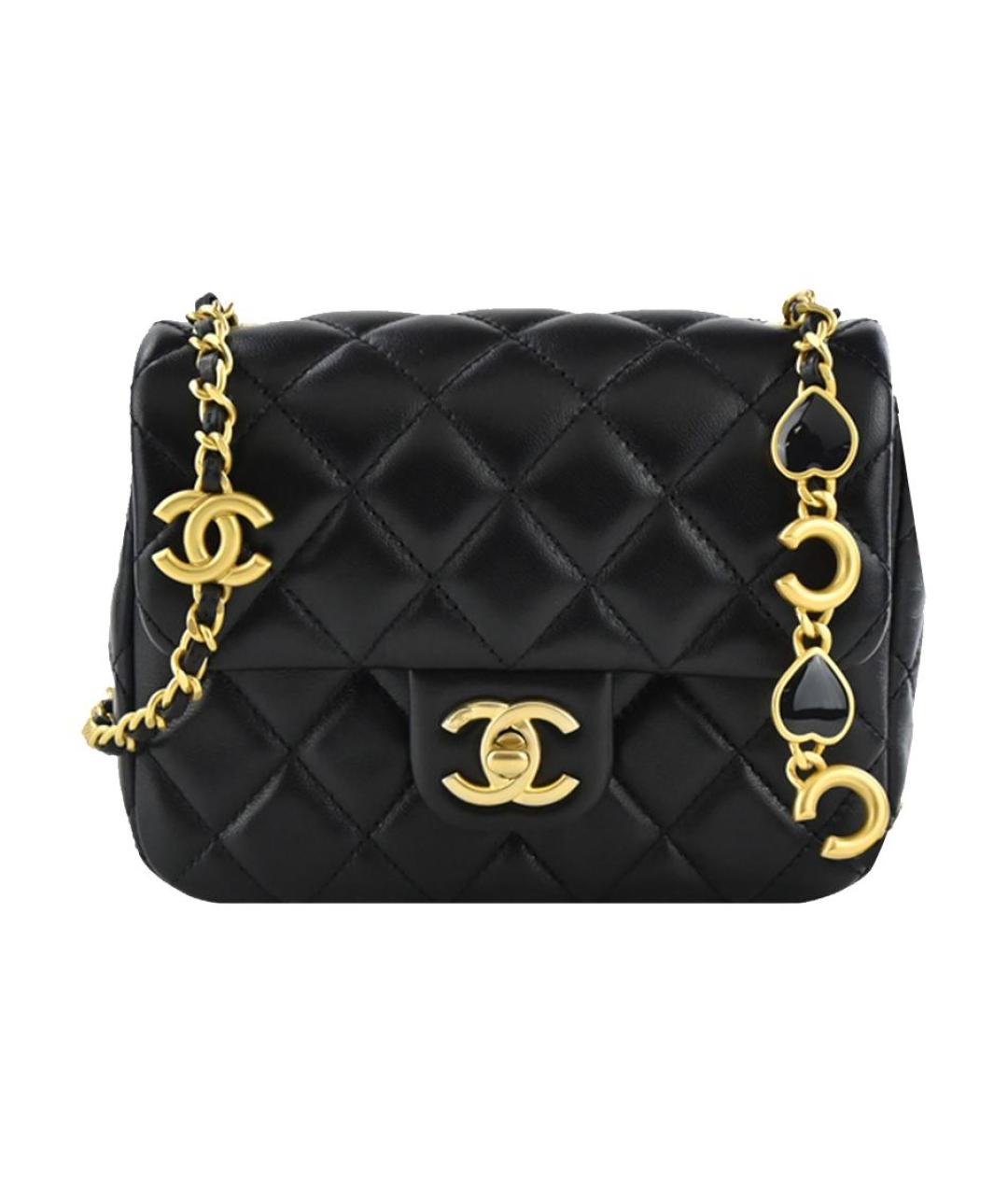 CHANEL Черная кожаная сумка через плечо, фото 2