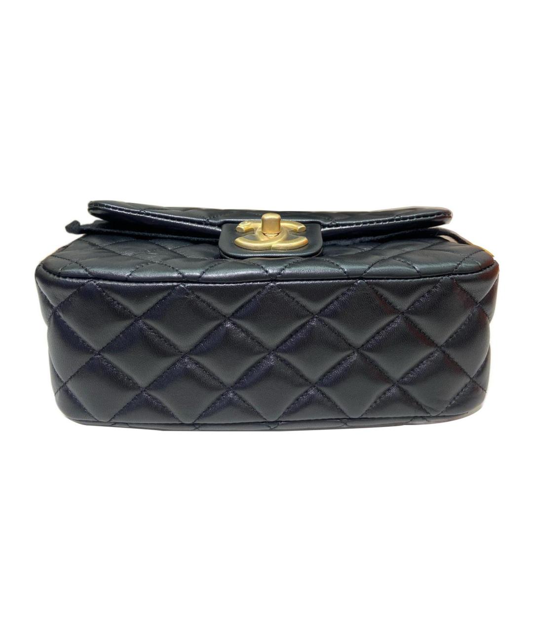 CHANEL Черная кожаная сумка через плечо, фото 5