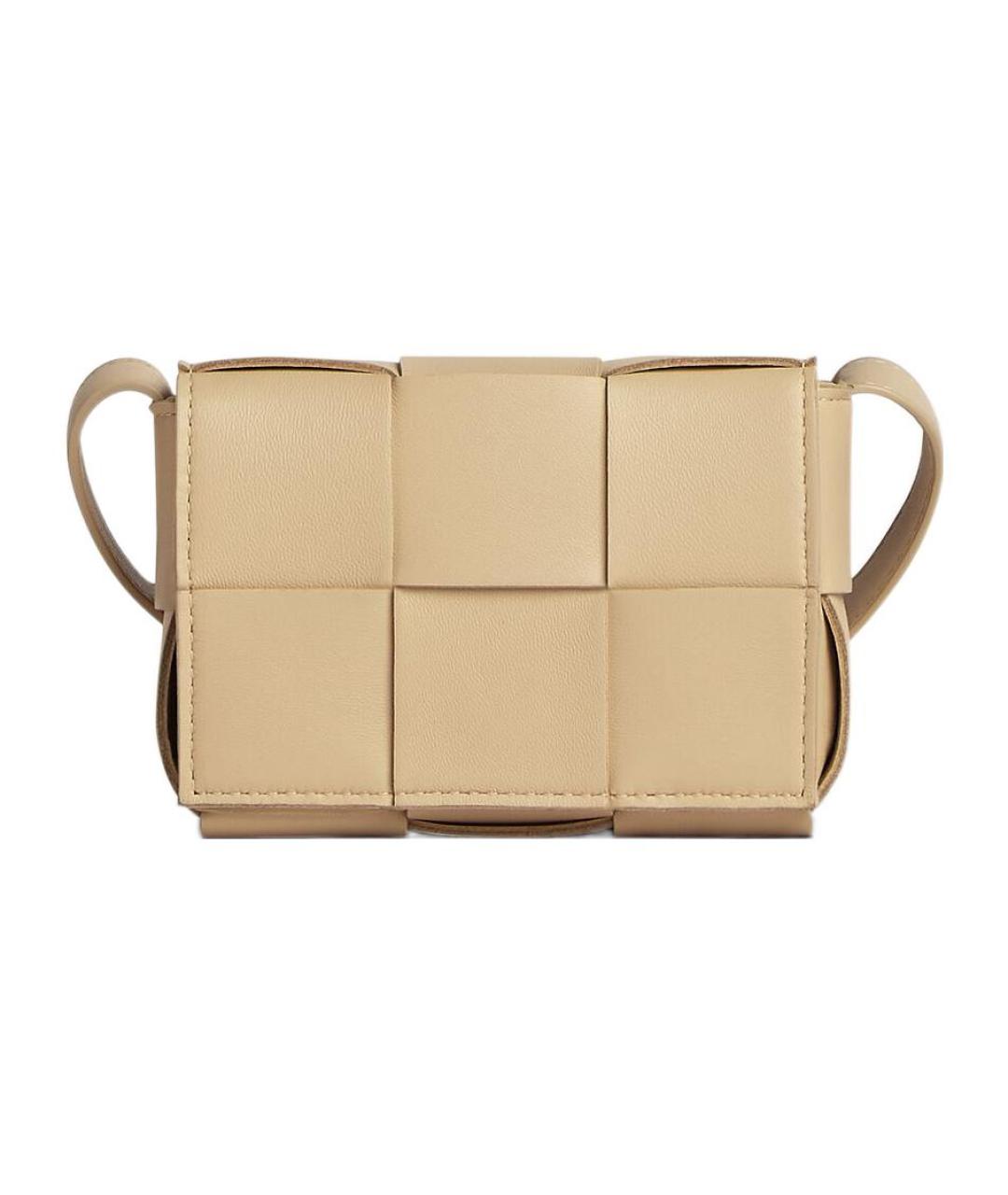 BOTTEGA VENETA Бежевая кожаная сумка через плечо, фото 1