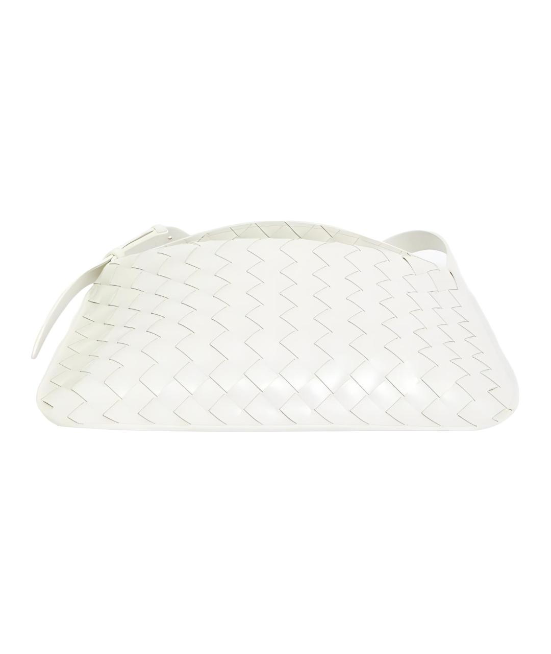 BOTTEGA VENETA Белая кожаная сумка через плечо, фото 3