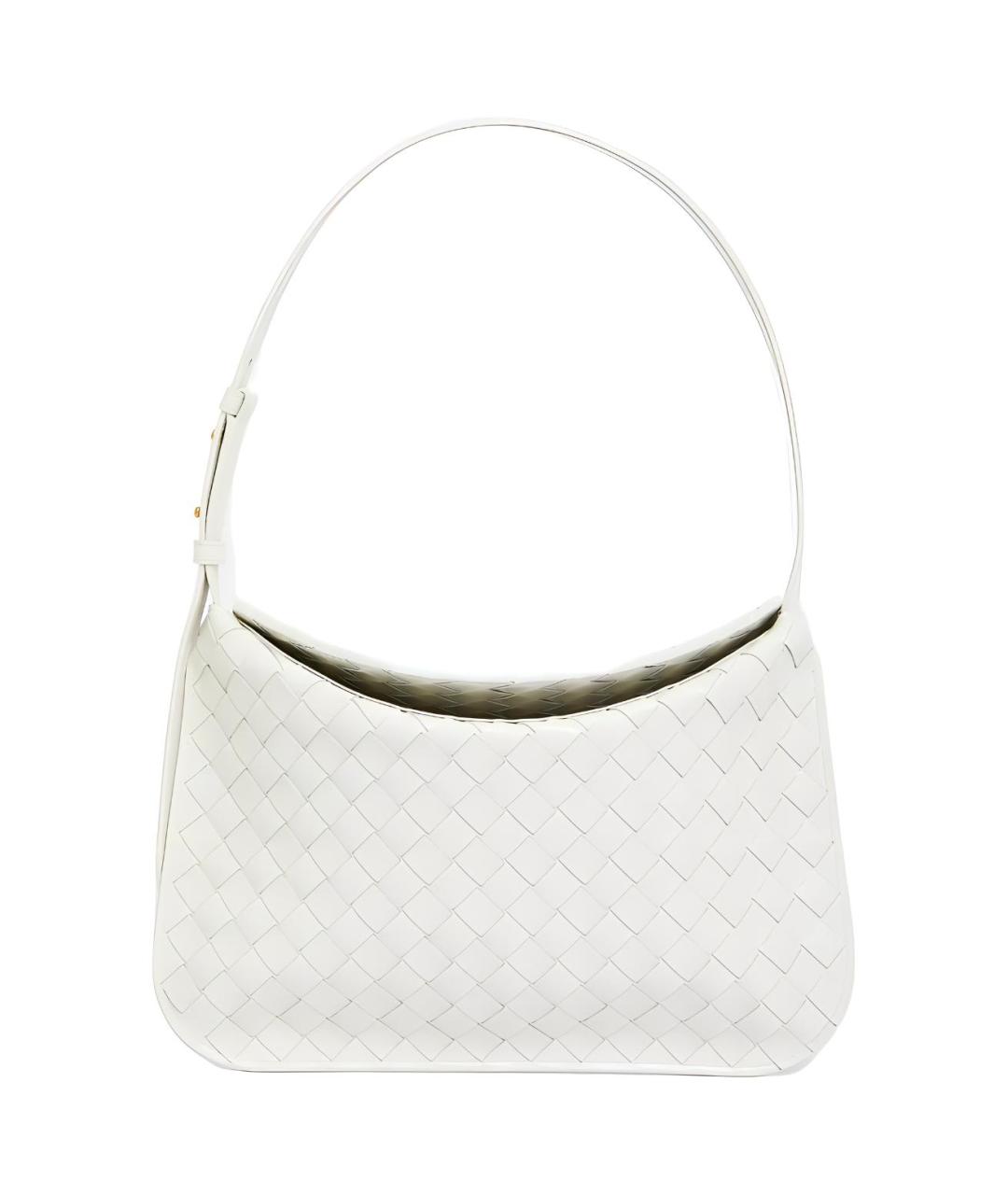 BOTTEGA VENETA Белая кожаная сумка через плечо, фото 1