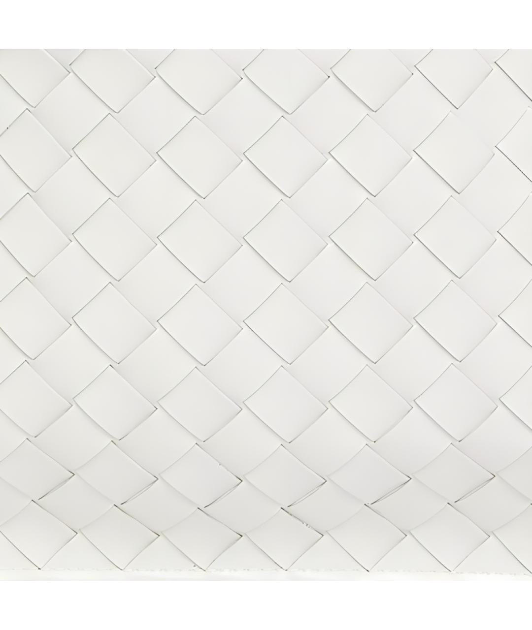 BOTTEGA VENETA Белая кожаная сумка через плечо, фото 4