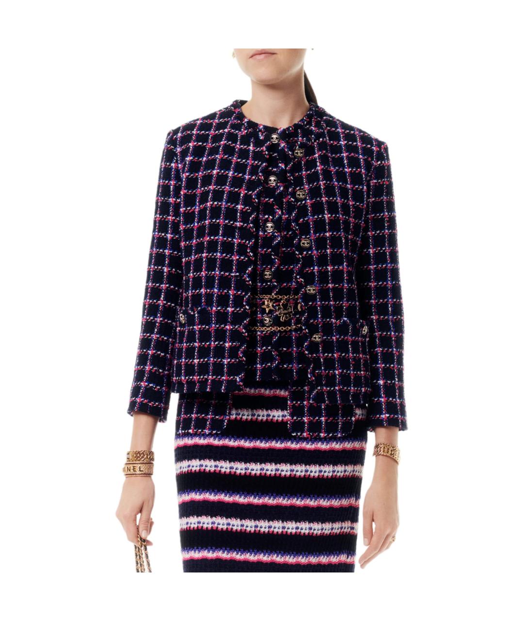 CHANEL Мульти шерстяной жилет, фото 2