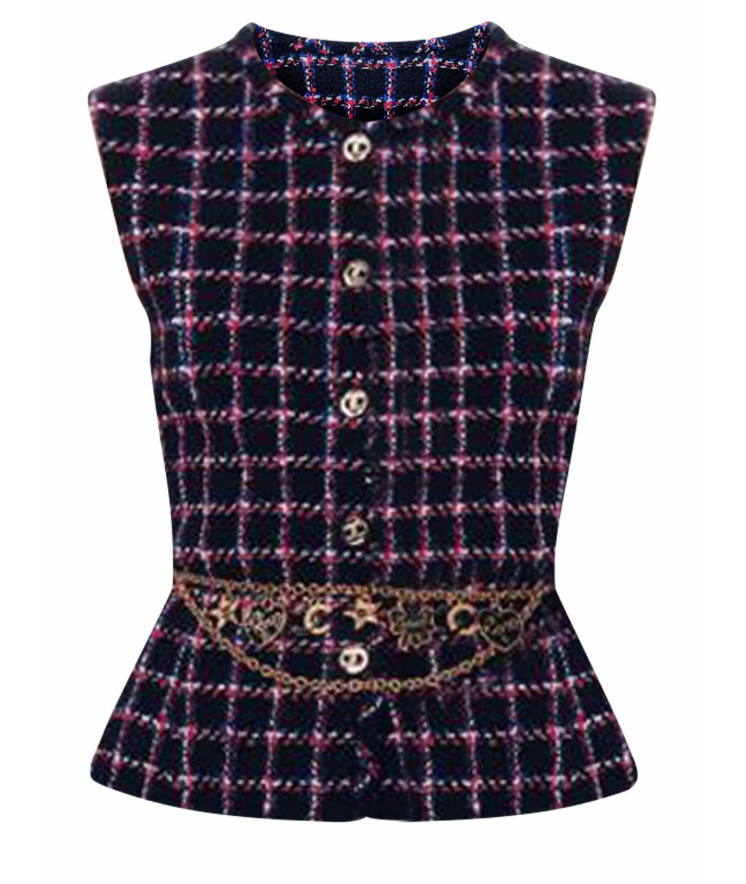 CHANEL Мульти шерстяной жилет, фото 1