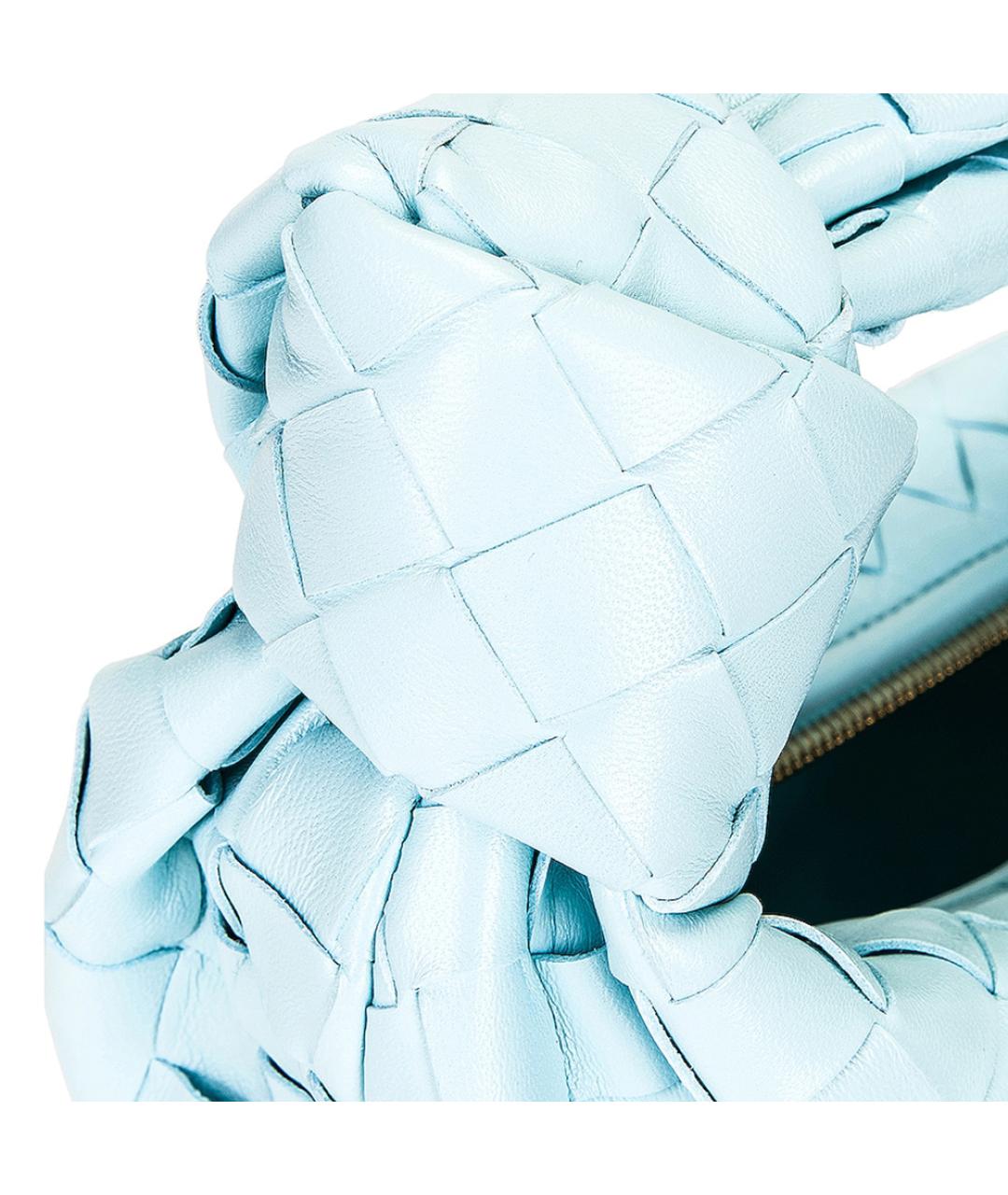 BOTTEGA VENETA Голубая кожаная сумка через плечо, фото 5