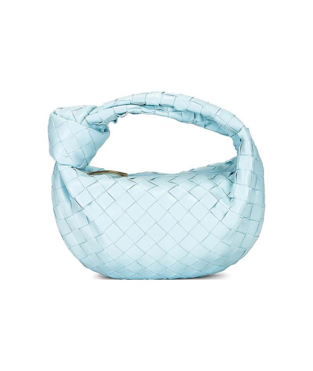 BOTTEGA VENETA Голубая кожаная сумка через плечо, фото 3