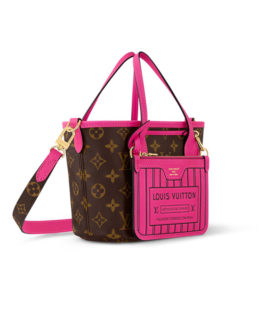 LOUIS VUITTON Розовая сумка тоут, фото 3