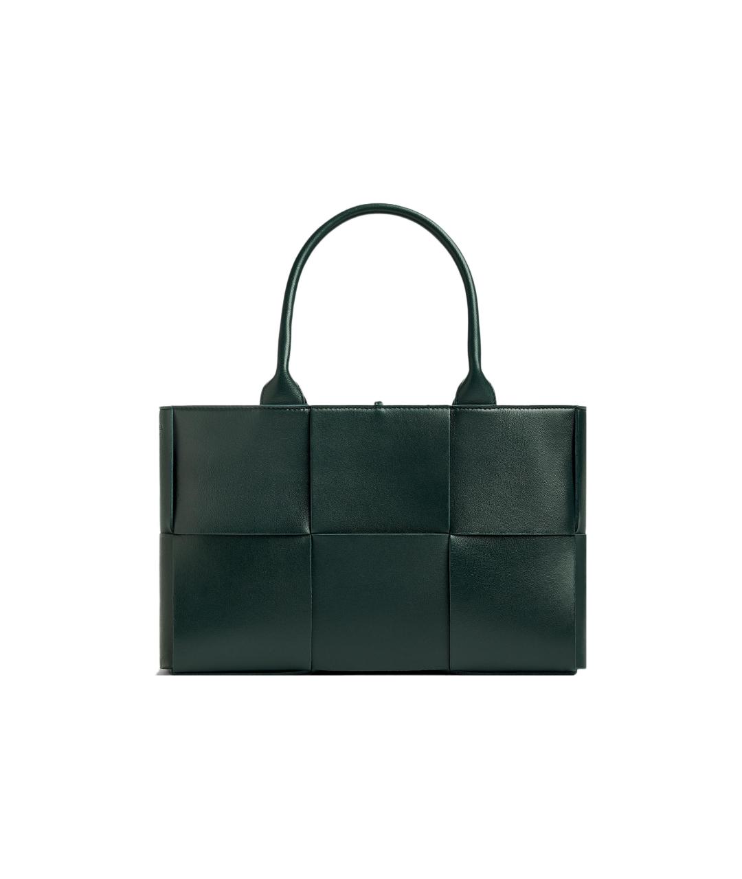 BOTTEGA VENETA Хаки кожаная сумка тоут, фото 4
