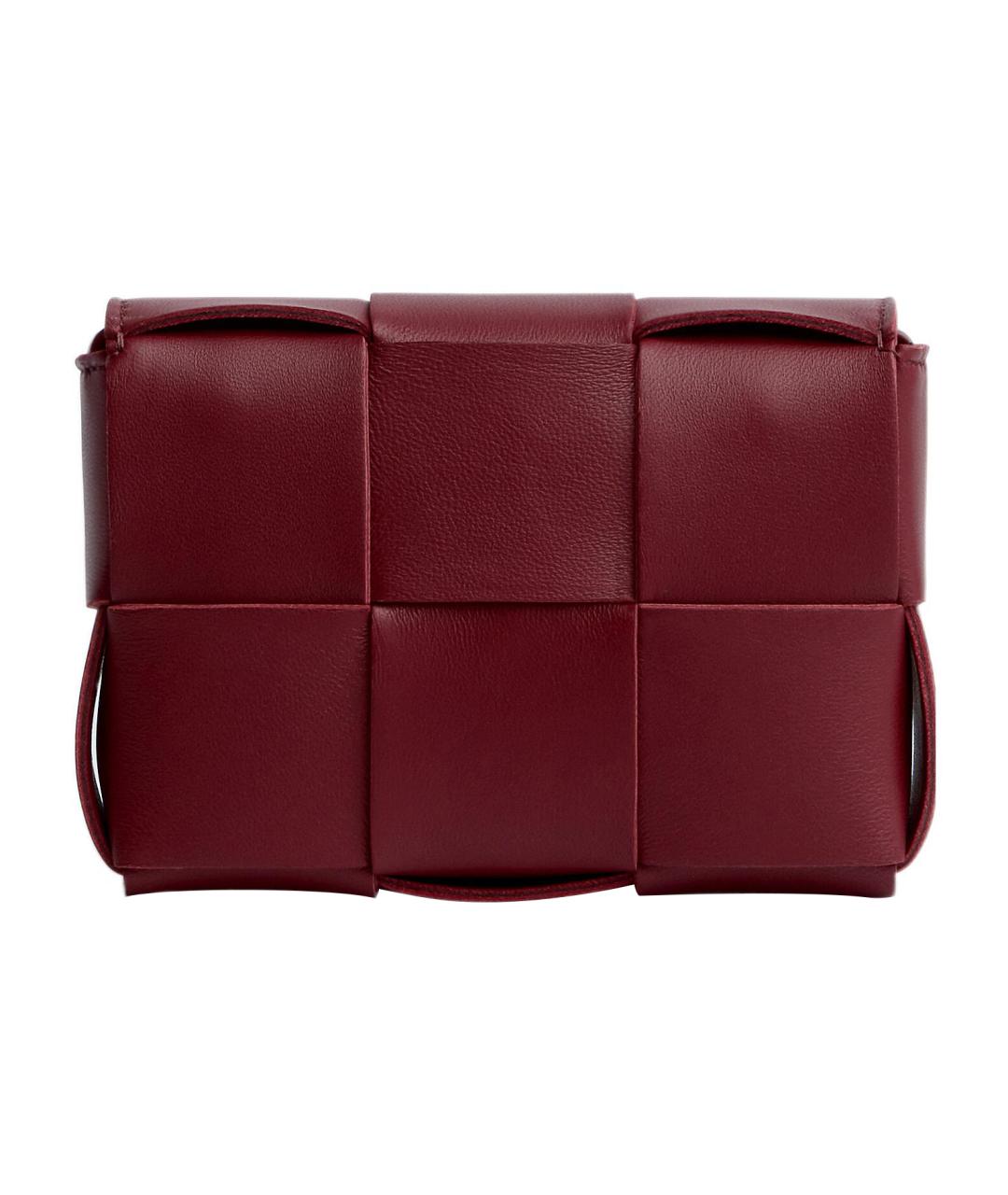 BOTTEGA VENETA Бордовая кожаная сумка через плечо, фото 4