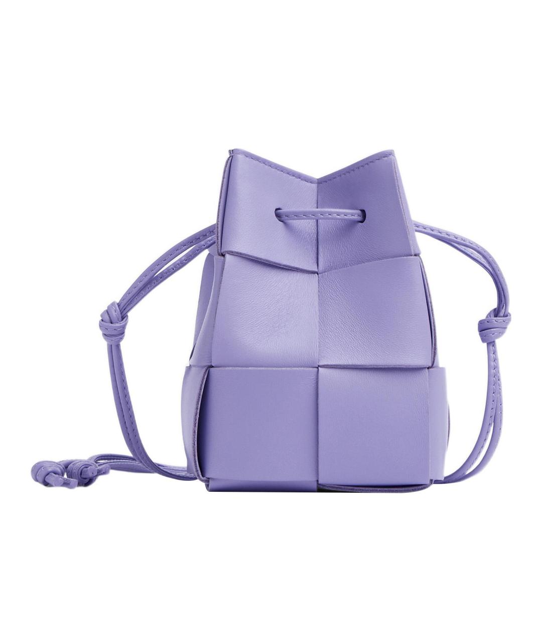 BOTTEGA VENETA Фиолетовая кожаная сумка через плечо, фото 1