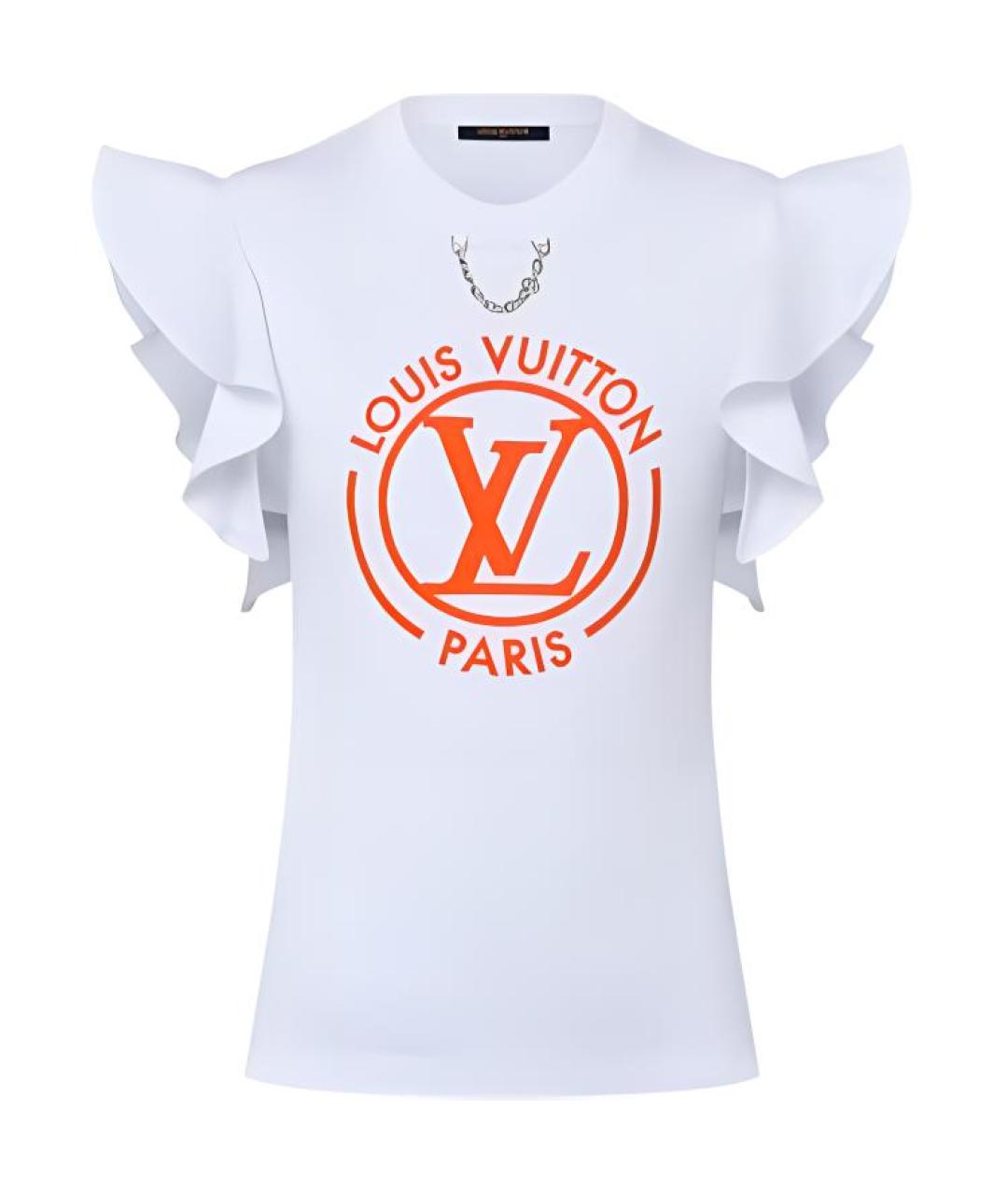 LOUIS VUITTON Белая хлопковая футболка, фото 1