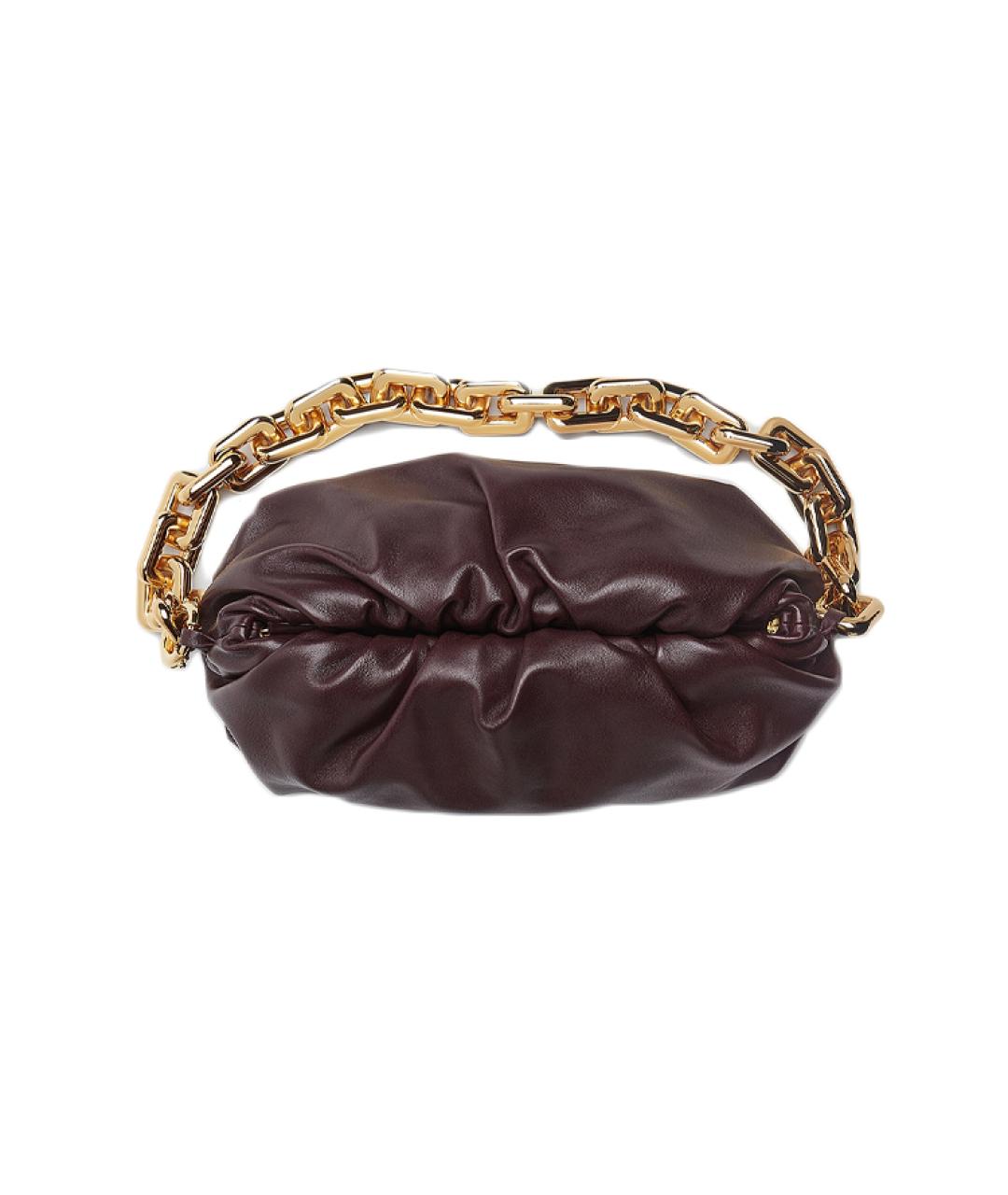 BOTTEGA VENETA Коричневая кожаная сумка через плечо, фото 4