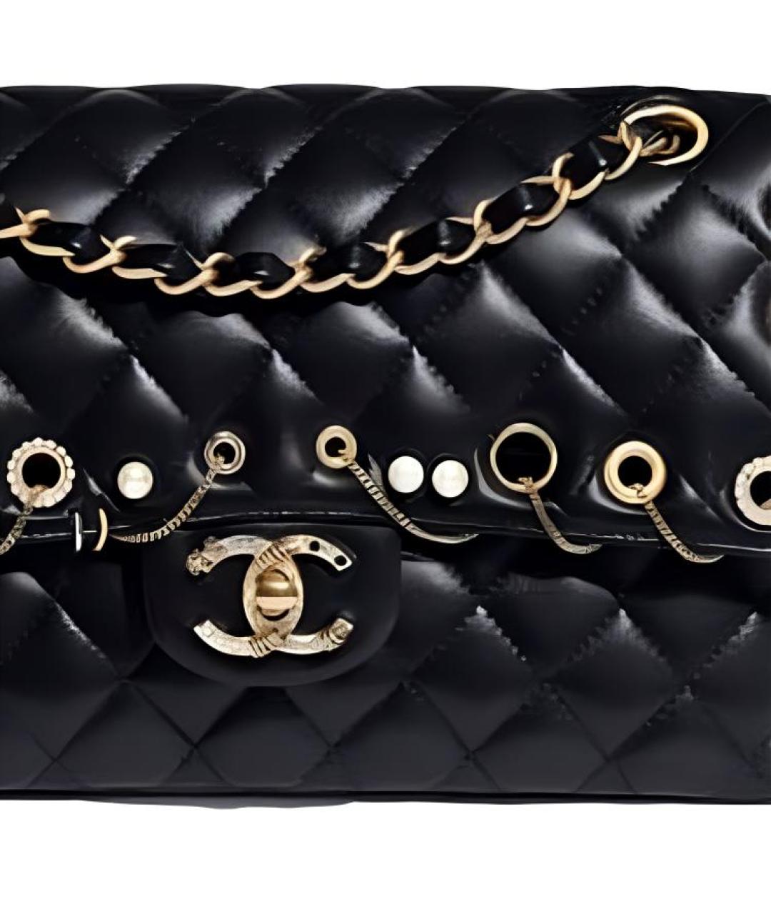 CHANEL Черная кожаная сумка через плечо, фото 4